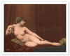 Reclining Nude II - Classic Vintage French Nude - Hand-Colored Tinted Art - c. 1910's - Poster by Julien Mandel