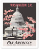 Washington D.C. - Pan American World Airways - United States Capitol Building - c. 1955 - Poster by Aaron Amspoker