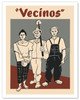 Neighbors (Vecinos) - Puerto Rican Agriculture, Industry, Women - c. 1950's - Poster by Julio Rosado del Valle