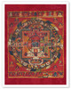 Mandela of Vajrabhairava - Buddhist Tantric Deity - Vintage Tibetan Thangka Buddhist Painting