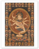 Vajrasattva In The World Of The Deities - Tantric Buddhist Deity - Vintage Tibetan Thangka Buddhist Painting