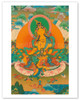 Red Tara (Buddhist Deity) - Trembler of the Three Worlds - Vintage Tibetan Thangka Buddhist Painting