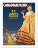 35 Happy Cruises - Canadian Pacific - c. 1935 - Poster by Fred W. Purvis