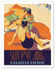West Indies Cruises - Suntan - Canadian Pacific Steamships - c. 1936 - Vintage Cruise Ship Travel Poster
