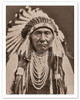 Chief Joseph (Nez Percé) in War Bonnet - North American Indian - c. 1903 - Poster by Edward S. Curtis