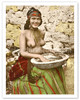 Exotic Young Moorish Girl with Tattoos - c. 1920's - Poster by Vintage Hand-colored Photograph
