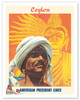 Ceylon (Sri Lanka) - Devil Dancer - American President Lines - c. 1950's