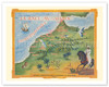 Morocco (Maroc) - National Bank for Trade and Industry BNCI - Africa (Afrique) - Map c. 1930's - Vintage Advertisement Poster