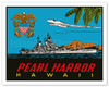 Pearl Harbor Hawaii - U.S. Navy Destroyer Battleship - Oahu - Poster by Lindgren Brothers