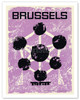 Brussels, Belgium - 1958 World's Fair - Atomium Towers - Vintage Travel Poster