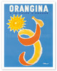 Orangina has Orange Pulp (A La Pulpe D’Orange) - c. 1965 - Poster by Bernard Villemot