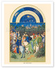 May: Town of Riom - Book of Hours (Très Riches Heures) - c. 1400's - Poster by Limbourg Brothers