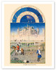 October: Louvre Castle - Book of Hours (Très Riches Heures) - c. 1400's - Poster by Limbourg Brothers