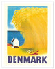 Denmark - Wheat Field and Danish Farm House - c. 1946 - Poster by Aage Rasmussen