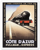 Côte D’Azur France - Pullman Express - PLM French Railways - c. 1929 - Poster by Pierre Fix-Masseau