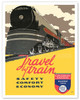 Travel by Train - Canadian Pacific Railway Lines - c. 1940 - Poster by Norman Fraser