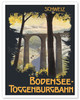 Switzerland - Bodensee-Toggenburgbahn Railway - c. 1910 - Vintage Railroad Travel Poster