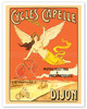 Cycles Capelle - Motorcycles & Tires (Motocyclettes & Pneumatiques) - c. 1905 - Vintage Bicycle Poster