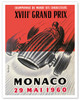 18th Monaco Grand Prix 1960 - Formula One Race Cars - Poster by René Lorenzi