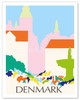 Denmark - Danish Village - c. 1975 - Poster by Ole Kortzau
