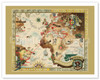 Bandeirante Fleet Air Route World Map - Panair Do Brasil - Pan American - c. 1947