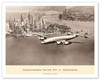 Lockheed Constellation ("Connie") - Over New York City 1950 - TWA (Trans World Airlines) - Poster by Clyde Sunderland