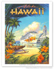 Pride of Hawaii Cruise Ship - Aloha Towers, Honolulu Harbor - Poster by Kerne Erickson