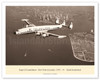 Lockheed Super G L-1049 Constellation ("Connie") - New York to London 1955 - TWA (Trans World Airlines) - Poster by Clyde Sunderland