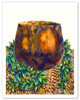 Island Heirlooms - Hawaiian Koa Wood Bowl, Lauhala Mat, Ti Leaf Lei - Poster by Peggy Chun