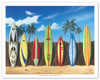 Starting Line Up - Surfboard Art - Poster by Scott Westmoreland