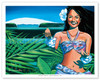 Aloha Come In We're Open - Hawaiian Hula Dancer - Poster by Wade Koniakowsky