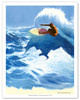 Chunks - Surfer On Wave - Poster by Wade Koniakowsky