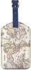 Vintage World Map - Vintage Map - Leatherette Luggage Tag