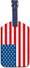 USA Flag - Leatherette Luggage Tag
