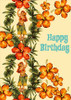 Hibiscus & Hula by Daicokuebisu - Hawaiian Happy Birthday Greeting Card
