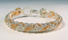Half Round Lace Alternating/Narrow - Half Round Sinnet Bracelet - by Varsha Titus Half Round Lace Alternating/Narrow - Half Round Sinnet Bracelet - by Varsha Titus