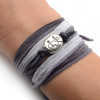 Charcoal Fade - Silk Wrap - Hawaiian Charm Charcoal Fade - Silk Wrap - Hawaiian Charm