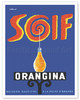 Orangina Carbonated Drink With Orange Pulp - Thirsty (Soif) - c. 1962