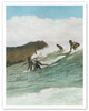 Surf Riding at Waikiki Beach, Honolulu, Hawaii - c. 1925