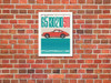 Porsche 911 Sports Car Showroom Poster - c. 1965