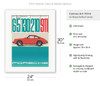 Porsche 911 Sports Car Showroom Poster - c. 1965