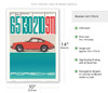 Porsche 911 Sports Car Showroom Poster - c. 1965