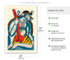 Lord Shiva Holding a Sitar or Tanbura in the Form of a Lingam - Kalighat Painting - c. 1800's