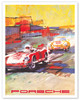 Porsche 550 Spyder Racing Car Showroom Poster - c. 1957