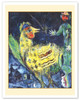 Rooster On A Black Background - c. 1968 - Poster by Marc Chagall