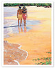 Sweethearts (Kekahi Mau Ipo) - Hawaiian Couple - Poster by Janet Stewart