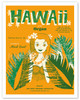 Hawaii at the Organ - Arranged by Mark Laub - c. 1960 - Vintage Music Sheet Cover