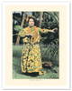 Hilo Hattie - Hawaiian Singer, Hula Dancer, Actress - c. 1941 - Vintage Hawaiian Hand-colored Photograph