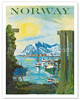 Norway: Fishing Village - Poster by Lars Thorsen