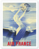 Flying Airplane - Dans Tous Les Ciels (In All the Skies) - Poster by Roger de Valerio